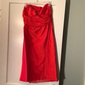 Beautiful orange/pink strapless dress